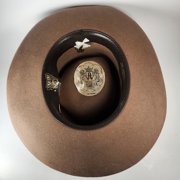 AKUBRA Drover Cowboy Hat Size 56 Brown Pure Rabbit Fur Felt Australian Western - Picture 7 of 13